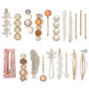Picture of Mehayi 20 PCS Pearl Hair Clips Set Fashion Korean Acrylic Resin Hair Barrettes, Bobby Pins Hairpins for Women and Ladies Girls Headwear Styling Tools, Hair Accessories for Decorative Party Wedding