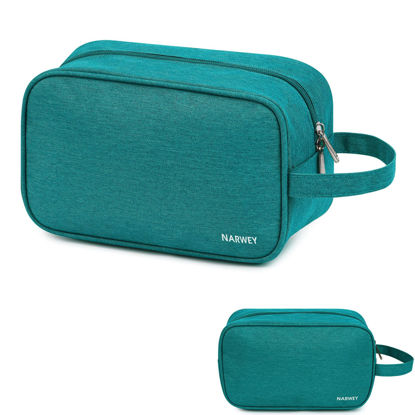 Picture of Narwey Travel Toiletry Bag for Men and Women Traveling Dopp Kit Shaving Bag for Toiletries Accessories (Teal)