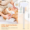 Picture of 9 Pieces Facial Brushes Fan Mask Brushes, Soft Facial Applicator Brushes Tools for Peel Glycolic Mask Makeup for Mud Cream (White, Yellow)