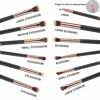 Picture of MSQ Eye Makeup Brushes 12pcs Rose Gold Eyeshadow Makeup Brushes Set with Soft Synthetic Hairs & Real Wood Handle for Eyeshadow, Eyebrow, Eyeliner, Blending(without bag)