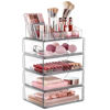 Picture of Vtopmart 5 Tier Clear Makeup Organizer with Drawer, Cosmetic Storage for Dresser Countertop and Bathroom Vanity, Beauty Holder for Lipstick Brush Skincare