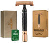 Picture of VIKINGS BLADE Double Edge Safety Razor for Men + 5 Swedish Steel Blades + Luxury Case. Smooth, Reusable, Eco-Friendly (Chieftain “Odin”)