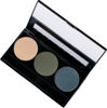 Picture of Pure Ziva Off White, Matte Medium Green, and Glitter Navy Blue Green Vegan Eyeshadow Trio Palette; Talc, Paraben & Cruelty Free