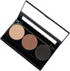 Picture of Pure Ziva Matte Black, Medium Brown and Off White Vegan Eyeshadow Trio Palette; Talc, Paraben & Cruelty Free