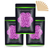 Picture of Wax Beads for Hair Removal 10.5oz/ 300g, Auperwel Hard Wax Beans for Brazilian, Face, Bikini, Eyebrow, Legs, At Home Painless Waxing Beads for Women Men 3 packs