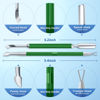 Picture of 2PCS Metal Dark Green Cuticle Pusher and Cutter Remover Salon Quality Stainless Steel Gel Nail Polish Peeler Scraper Durable Manicure and Pedicure Cleaner Tool For Fingernail and Toenail