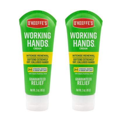 Picture of O'Keeffe's Working Hands Intense Renewal Hand Cream, 3oz Tube (Pack of 2) - Softens and Smooths Extremely Dry, Callused Hands