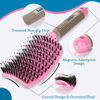 Picture of TaiBest Boar Bristle Hair Brush Set - Dry/Wet Hair Brush Detangler for Fine, Thick, Curly Hair - Curved and Vented Hair Brush for Women, Men or Kids