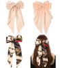 Picture of LFOUVRE Hair Accessories - Dotted Chain Bows, Bowknot Barrettes with Tails for Girls and Women, 3pcs