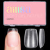 Picture of AILLSA Extra Short Coffin Nail Tips for Valentine's Day 15 Sizes Options Soft Gel Nails Tips Full Cover Matte Prefiled Coffin Nail Tips Clear Fake Nail Tips 240PCS with Storage Box