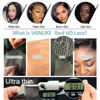 Picture of BEEOS 13x6 HD Lace Frontal Only, Deep Wave Pre Plucked Human Hair Frontal Single Knot Invisible Film Lace Natural Color 16 Inch