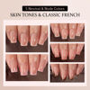 Picture of BTArtboxnails XCOATTIPS French Gel Nails - Skin Tones French Tip Press on Nails, Short Square Nail Tips with Nail Gel, French Protecting Duo, Nail Lamp, All in One Fake Nail Valentines Day Gift