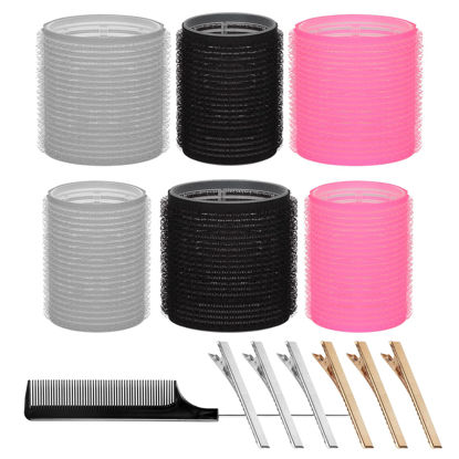 Picture of Hair Rollers Heatless Hair Curler: Hair Rollers Set 13Pcs with Clips for Long Hair, Women Heatless Curls for Medium Hair, Hair Styling Curling Tools DIY Hair Curlers to Sleep In