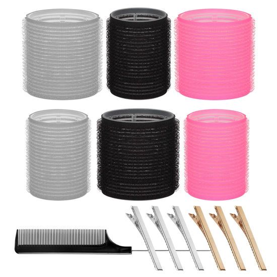 Picture of Hair Rollers Heatless Hair Curler: Hair Rollers Set 13Pcs with Clips for Long Hair, Women Heatless Curls for Medium Hair, Hair Styling Curling Tools DIY Hair Curlers to Sleep In