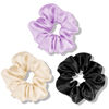 Picture of OLESILK 100% Mulberry Silk-Scrunchies for Hair Sleep, Women Grils Silk Hair Ties for Frizz & Breakage Curly Hair, No Damage, Elastics Ponytail Holder, 3 Pack