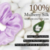 Picture of OLESILK 100% Mulberry Silk-Scrunchies for Hair Sleep, Women Grils Silk Hair Ties for Frizz & Breakage Curly Hair, No Damage, Elastics Ponytail Holder, 3 Pack