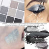 Picture of evpct 9 Colors Black Smokey Grey Gray Silver Glitter Shimmer Eye Shadow Makeup Palette Pigmented Black Matte Metallic Eyeshadow Makeup Palette sombra negra para ojos para ojos brillantes