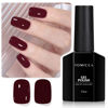 Picture of TOMICCA Red Gel Nail Polish, 1 Pcs Dark Red Gel Polish, Soak Off UV Cherry Red Nail Polish Gel, Long Lasting Gel Polish Burgundy Red Color Nail Art DIY Manicure Salon