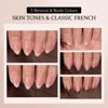 Picture of BTArtboxnails XCOATTIPS French Gel Nails - Skin Tones French Tip Press on Nails, Short Almond Nail Tips with Nail Gel, French Protecting Duo, Nail Lamp, All in One Fake Nail Valentines Day Gift