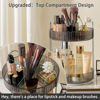 Picture of shuang qing 360° Rotating Makeup Organizer, High-Capacity Bathroom Countertop Vanity Organizers, 2 Tier Spinning Skincare Storage, for Perfume/Cosmetic/Makeup Brushes/Lotion（Grey）