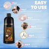 Picture of IIIMEIDU Hair Dye Shampoo for Gray Hair, 3 in 1 Herbal Ingredients Natural Shampoo Hair Dye for Women Men, Grey Coverage Shampoo 500ml (Brown-NEW)