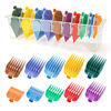 Picture of 10 Professional Hair Clipper Guards Cutting Guides Fits for Most Wahl Clippers with Organizer, Color Coded Clipper Combs Replacement - 1/16" to 1"