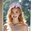 Picture of Kamirola - Queen Crowns and Tiaras Princess Crowns for Women and Girls Crystal Headbands for Bridal, Princess for Wedding and Party（01） (PURPLE & SILVER)
