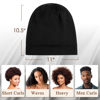 Picture of OLESILK Silk Bonnet for Men, 100% Mulberry Mens Bonnet, Dreadlock Cap for Curly Hair, Silk Hair Bonnet for Sleeping, Silk Hair Wrap for Sleeping, Black