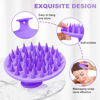 Picture of Meartchy Silicone Scalp Massager Shampoo Brush, Scalp Scrubber for Hair Growth (Purple)