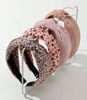 Picture of Knotted Fashion Hairbands for Women - Non-Slip Wide Hair Hoops, Cute Top Knot Headbands for Girls (Pink Heart Leopard Print)