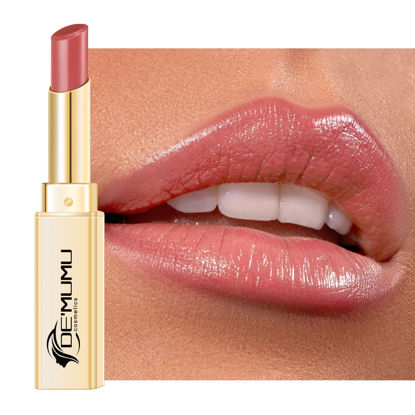 Picture of DE'MUMU Nude Pink Lipstick for Women Hydrate Cream Lipstick Moisture Lip Gloss Sheer-Medium Coverage Shine Tinted Lip Balm for Dry Lips, DM95 Nude Pink