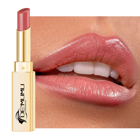 Picture of DE'MUMU Nude Pink Lipstick for Women Hydrate Cream Lipstick Moisture Lip Gloss Sheer-Medium Coverage Shine Tinted Lip Balm for Dry Lips, DM95 Nude Pink