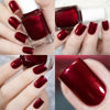 Picture of COSMOO Wine Red Nail Polish, 12ml Burgundy Red Quick Dry Nail Lacquer, Super Lustrous Nail Enamel Polish, Dark Red Shimmer Iridescent Ultrachrome Nail Art Varnish, 0.41 fl oz