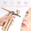 Picture of Airbrush-Kit Air Brush Kit With Air Compressor Nail Charms Wireless Air Brush for Barber, Nail Art, Cake Decor, Makeup, Model Painting (Golden)