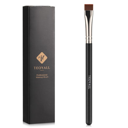 Picture of TEOYALL Thin Flat Eyeliner Brush, Precise Eyebrow Definer Brush, Concealer Brush for Cover Blemishes (Multifunctional Flat Brush)