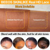 Picture of BEEOS 13x4 Skinlike Real HD Lace Frontal Only, 0.10mm Ultra-thin Invisible Swiss Lace Vivid Clean Pre Plucked Hairline Straight Virgin Human Hair Frontal 20 Inch
