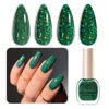 Picture of AZUREBEAUTY Christmas Nail Polish Quick Dry Vegan Green Glitter Nail Polish Natural Infinite Shine Nail Lacquer Salon-Quality for Women Girl Gift Set 1Pcs 0.34 fl oz