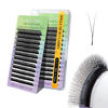 Picture of NAGARAKU Y Eyelash Extensions Supplies 2D Y Lash Easy Fan Russian Volume Crisscross Eyelashes Handwoven Y Shaped Mesh Wispy Clusters 12 Rows Eye Lashes Matte Black - 0.12C 8-12 Mix