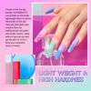 Picture of AZUREBEAUTY Color Changing Dip Powder Nail Set, Blue Green Pink Red Grey Trend Ombre Cold Warm Temperature Mood French Nail Art Manicure DIY Salon Gifts, No Need Nail Lamp Cured 6 PCS