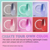 Picture of AZUREBEAUTY Color Changing Dip Powder Nail Set, Blue Green Pink Red Grey Trend Ombre Cold Warm Temperature Mood French Nail Art Manicure DIY Salon Gifts, No Need Nail Lamp Cured 6 PCS