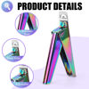 Picture of False Nail Clippers with Magnets Stainless Steel Nail Cutter for Acrylic Nail Nail Clippers with 15Pcs Small Magnets for Home Salon Nail Art (Rainbow)