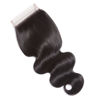 Picture of 10A Free Part Body Wave Virgin Brazilian Hair Lace Closure 130% Density Brazilian Body Wave Lace Closure with Baby Hair Natural Hair Color Soft and Silky (16Inch, Free Part Closure)