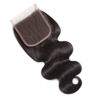 Picture of 10A Free Part Body Wave Virgin Brazilian Hair Lace Closure 130% Density Brazilian Body Wave Lace Closure with Baby Hair Natural Hair Color Soft and Silky (16Inch, Free Part Closure)