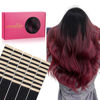 Picture of WENNALIFE Tape in Hair Extensions Human Hair, 40pcs 120g 26 inch Ombre Jet Black to Burgundy Hair Extensions Real Human Hair Straight Tape in Extensions Reusable Invisible Human Hair Extensions