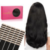Picture of WENNALIFE Tape in Hair Extensions Human Hair, 40pcs 100g 24 inch Natural Black Hair Extensions Real Human Hair Straight Tape in Extensions Invisible Human Hair Extensions Reusable Real Hair Extensions