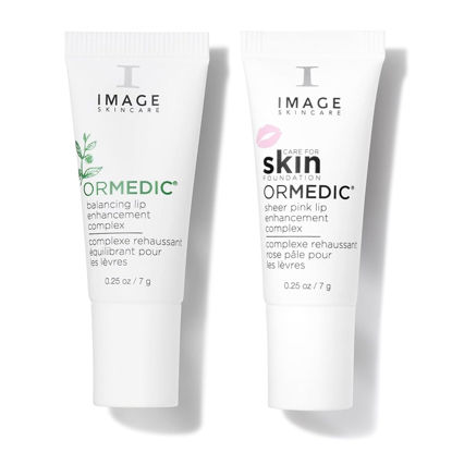 Picture of IMAGE Skincare, Ormedic pH Balancing Lip Enhancement Complex, Set of 2, Deep Hydration Lip Plumper Peptides for Fuller Lips