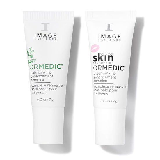 Picture of IMAGE Skincare, Ormedic pH Balancing Lip Enhancement Complex, Set of 2, Deep Hydration Lip Plumper Peptides for Fuller Lips