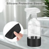 Picture of Worldgsb 2 Pack Glass Spray Bottles with Silicone Sleeve, 16 oz Empty Refillable Containers with Adjustable Spray Nozzles, Spray Bottles for Hair, Cleaning Solutions and Plants Black&Grey