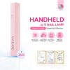Picture of SAVILAND Handheld U V Light for Nails: 2025 Pink 3W Portable Mini UV Light for Gel Nail Sticker LED Gel X Nail Lamp Gel Polish Rechargeable Flashlight Type-c Gel X Nail Dryer Home DIY Nail Art Use