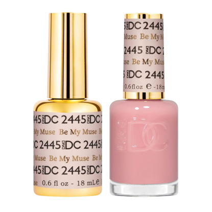 Picture of DND DC Gel Polish Set, Sheer Collection, UV/LED Gel Polish and Air Dry Nail Lacquer, Matching Chip-Free Polish Duo, 2445 Be My Muse, 0.5 Fl Oz